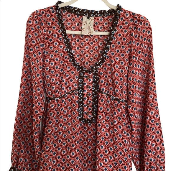 Pepe Jeans London Cottagecore Coral Mini Dress - Picture 3 of 13